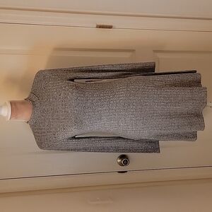 Feathers Marled Grey Dress Long Sleeve Size M, little flare. Ribbed Midi